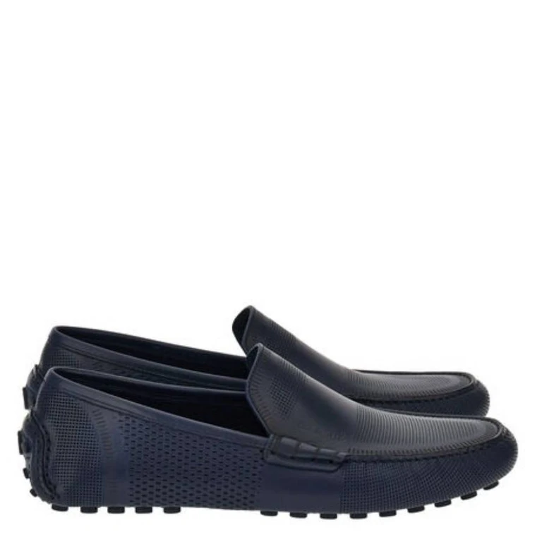 Perforated Leather Driver Loafers, Size 9 EE