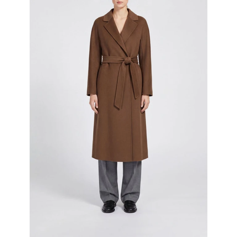 Long Robe Coat in Pure Virgin Wool with Matching Belt (2629016101600097)