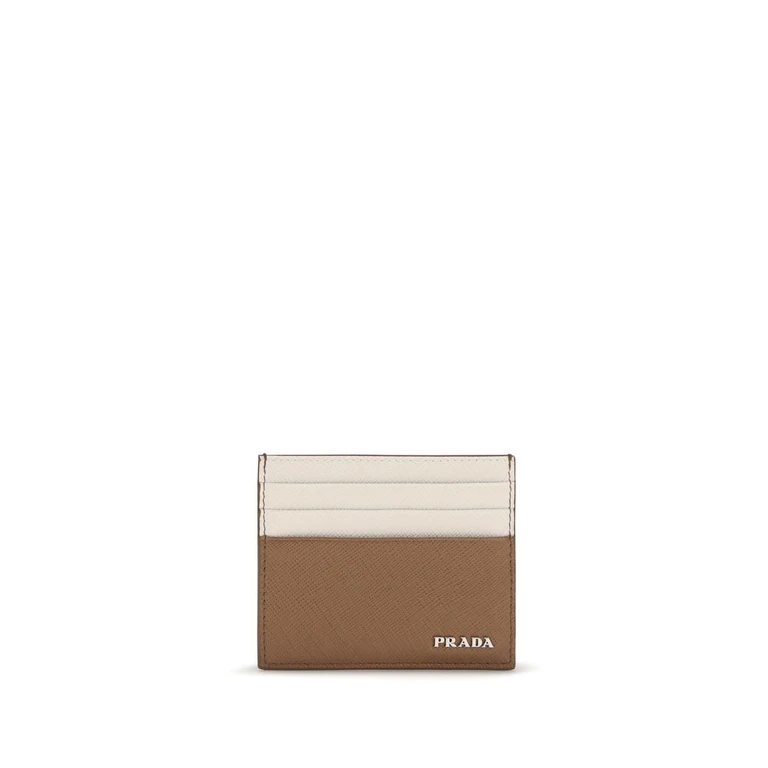 Prada Beige Calf Leather Bos Taurus Wallet - Men
