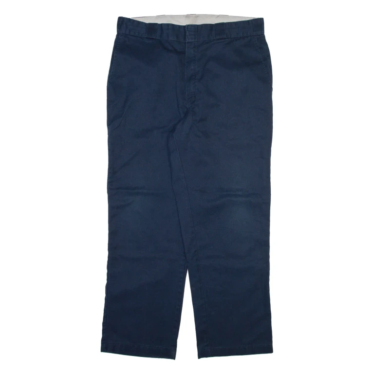 DICKIES Mens Trousers Blue Regular Straight W36 L30