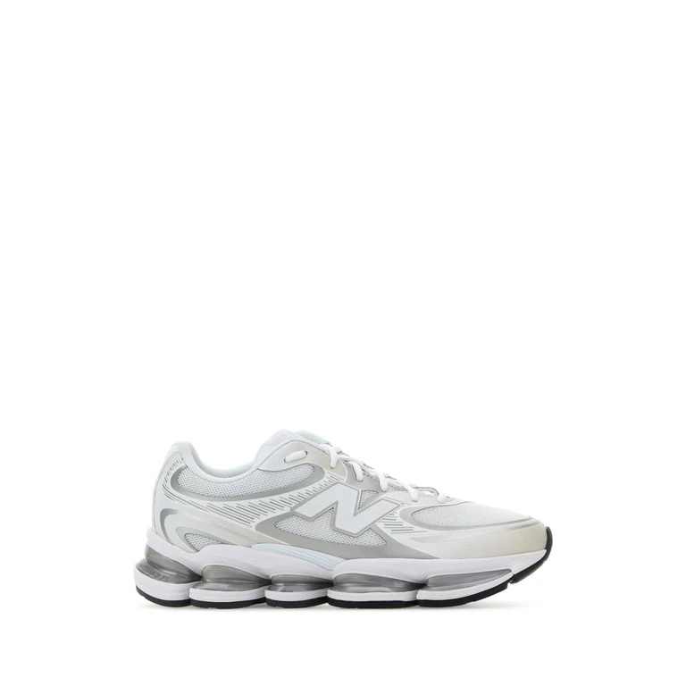 New Balance White Fabric And Rubber Sneakers Whitesilvermetallic - Men
