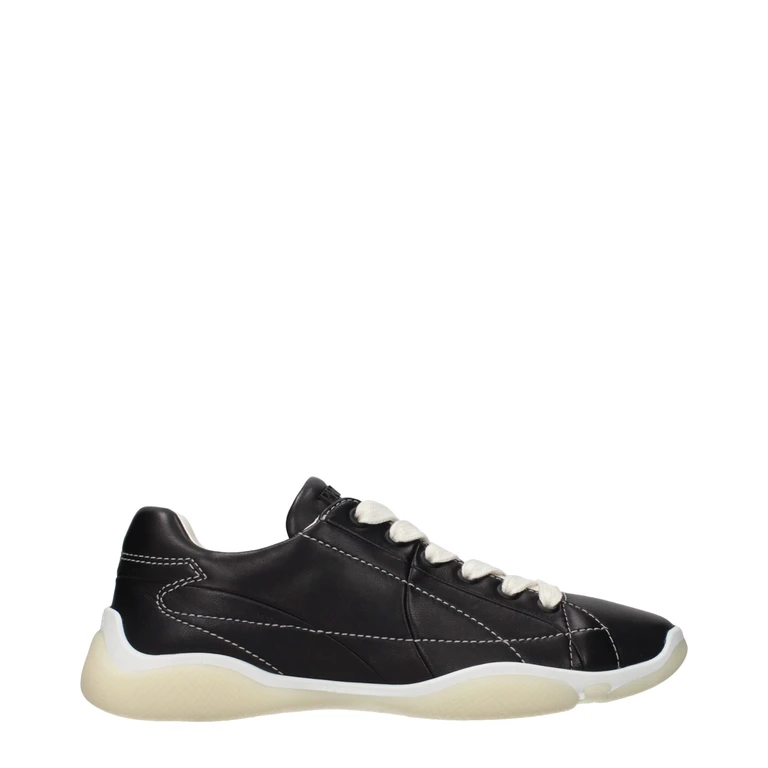Prada Black Leather Sneakers - Women