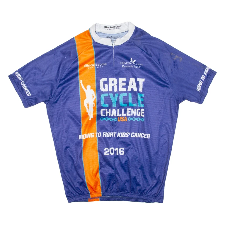 Cycling Mens Jersey Blue 1/2 Zip 3XL