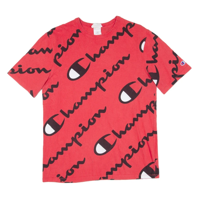 CHAMPION Mens T-Shirt Red M