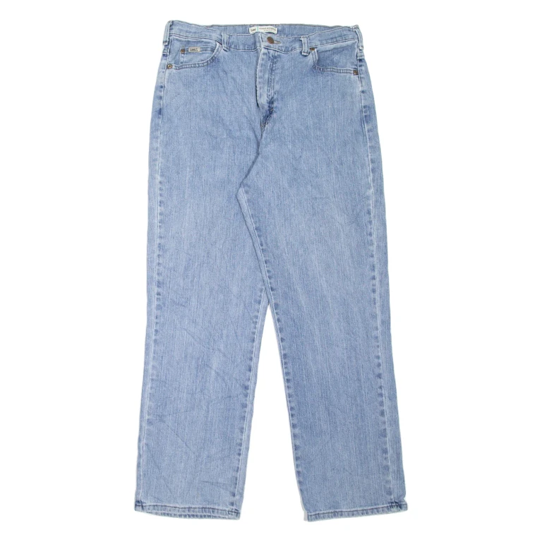 LEE Womens Jeans Blue Relaxed Straight W32 L29