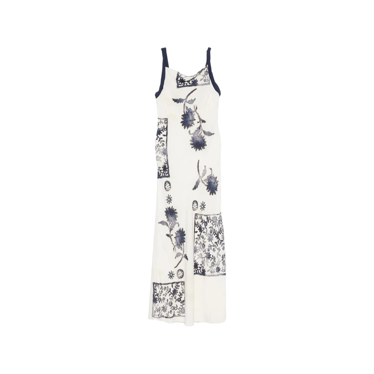 Floral-print Cowl-neck Maxi Dress