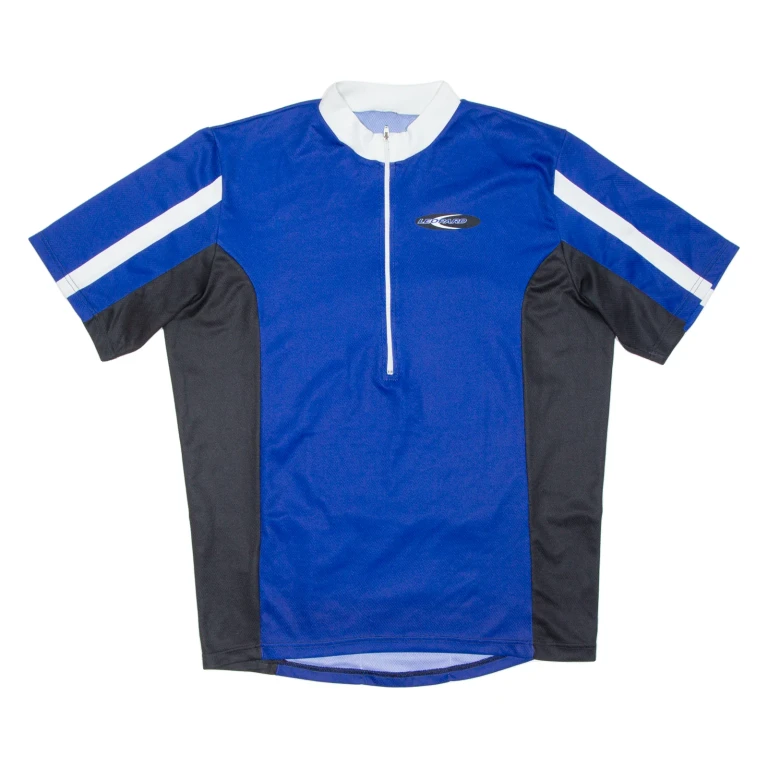 Cycling Mens Jersey Blue 1/2 Zip L