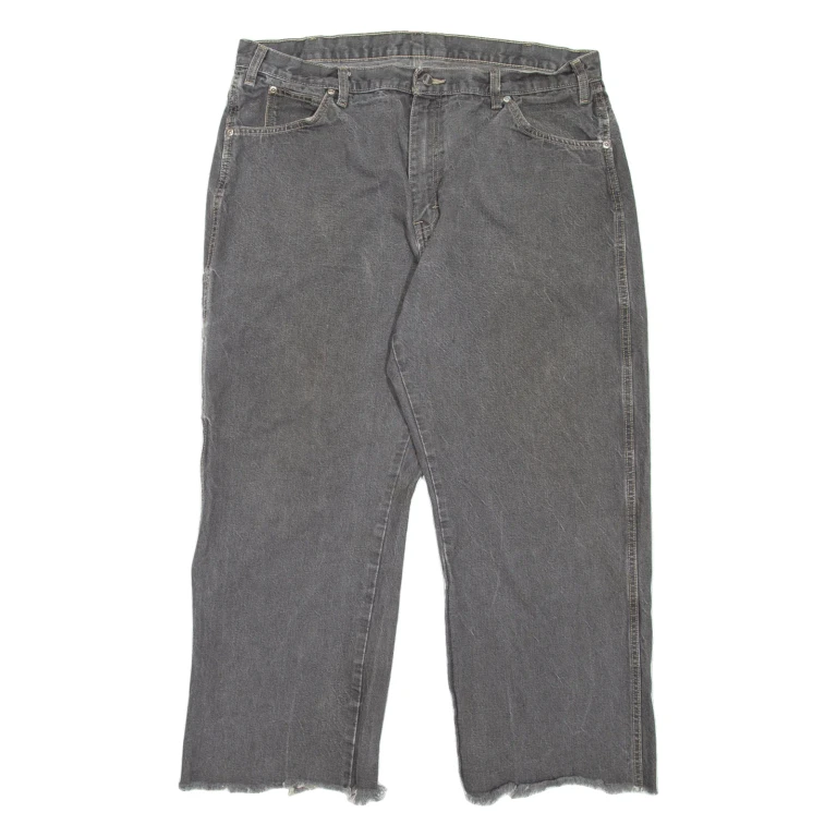 DICKIES Workwear Mens Jeans Grey Loose Tapered W38 L27