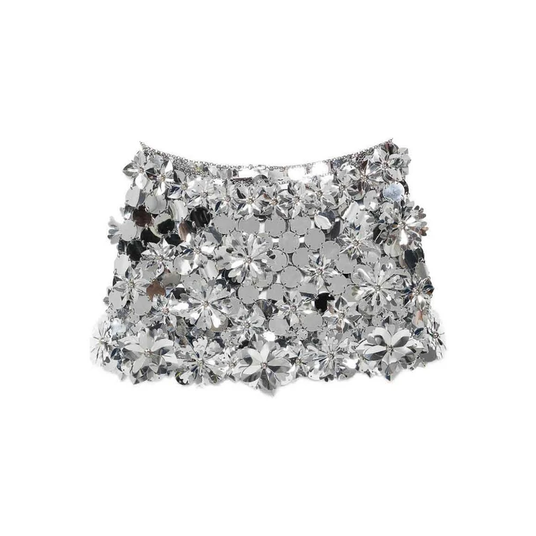 Rabanne Mini Jupe - Argent (26EIJU172PS0129P040)