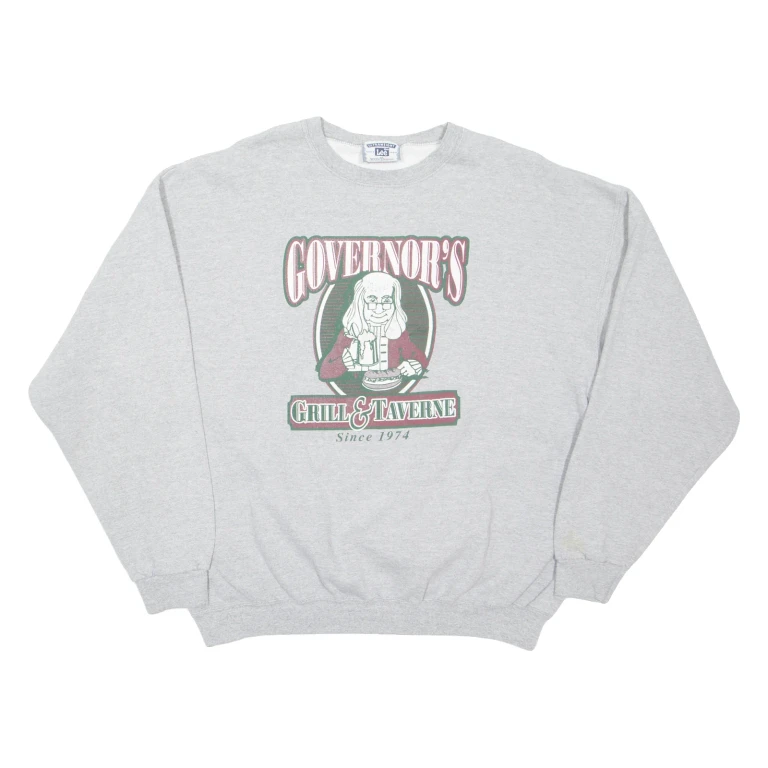 LEE Governor's Grill And Tavern Mens Sweatshirt Grey XL
