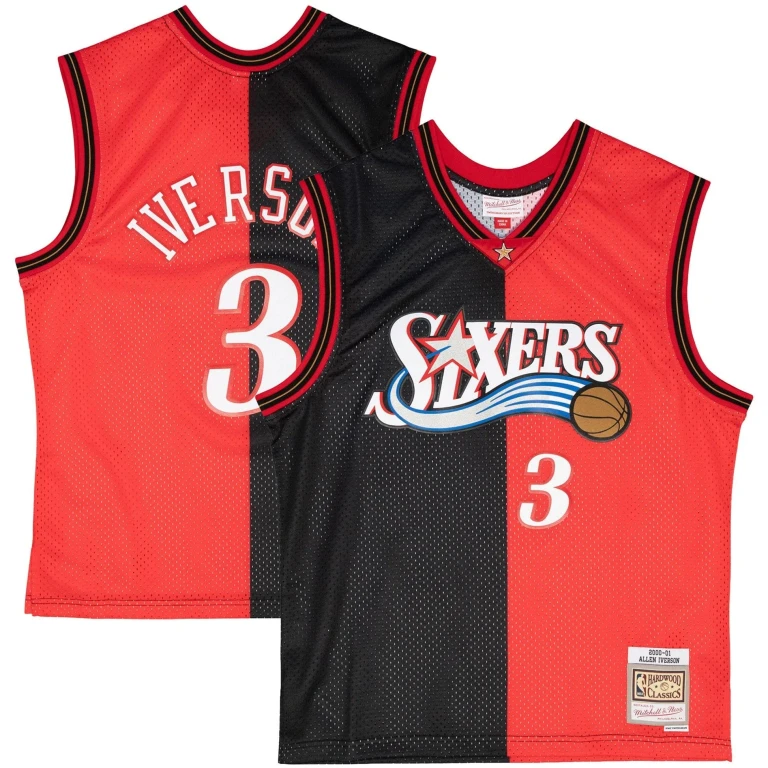 NBA Split Swingman Jersey Philadelphia 76Ers 2000 Allen Iverson