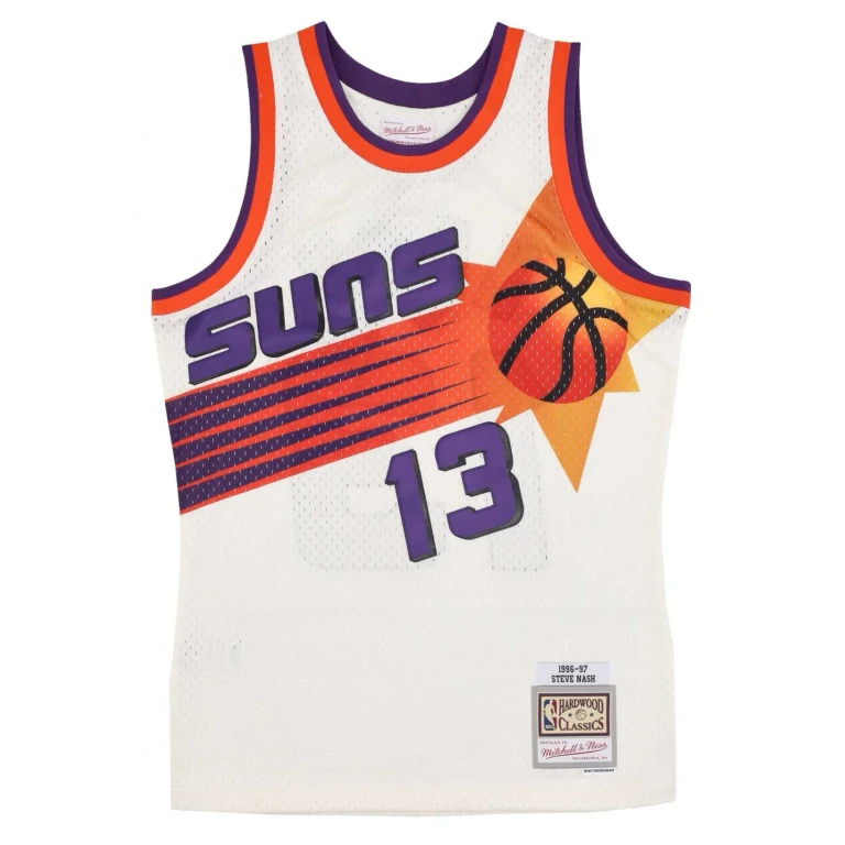 Men's Cream Team Color Swingman Jersey Suns 1996 Steve Nash Jerseys