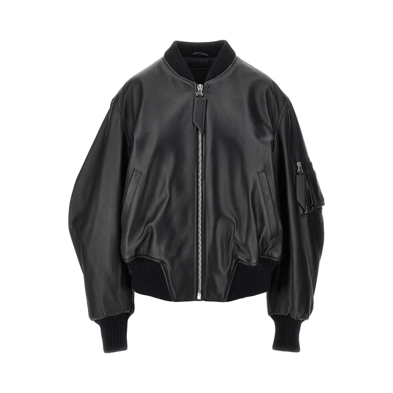 'Anja' leather bomber jacket Woman 40