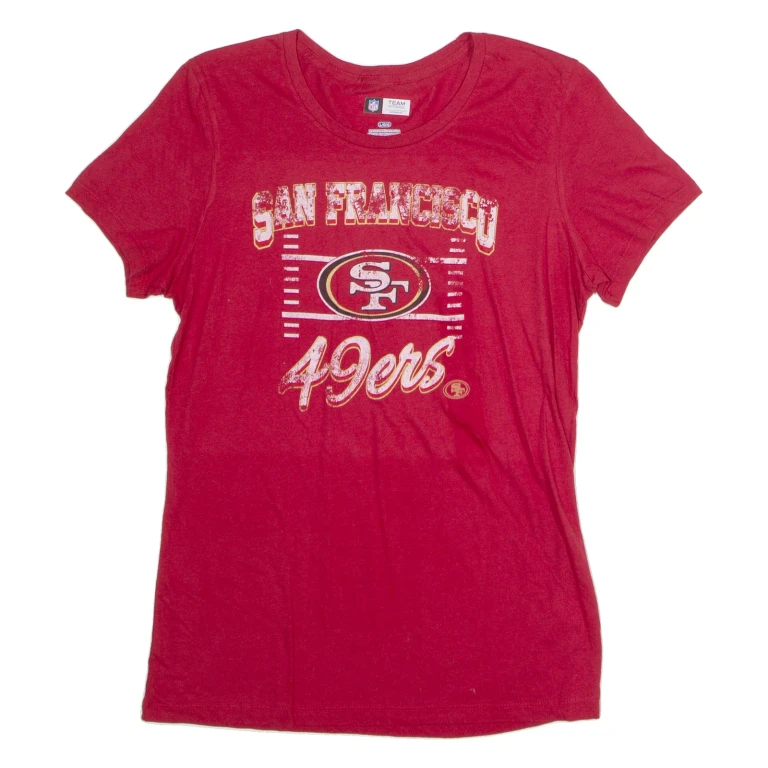 NFL San Francisco 49ers Womens T-Shirt Red USA Crew Neck L