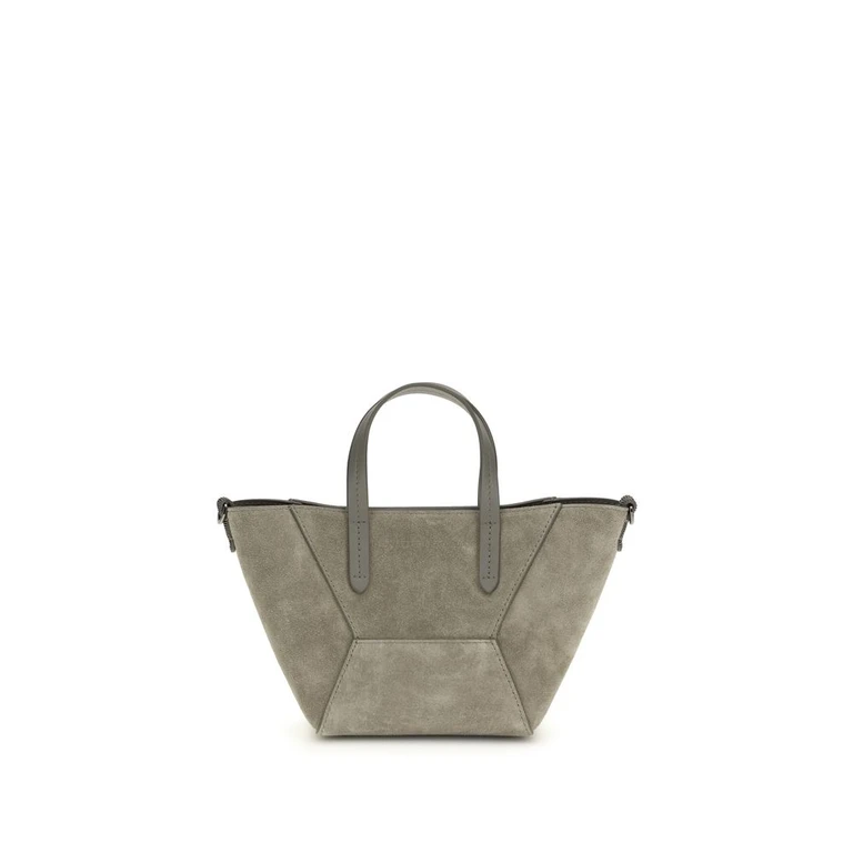 Brunello Cucinelli Brown Calf Leather Bos Taurus Shoulder Bag - Women