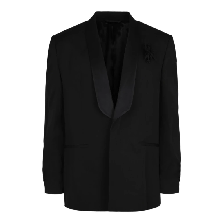 Jacket in Wool With Satin Shawl Lapel