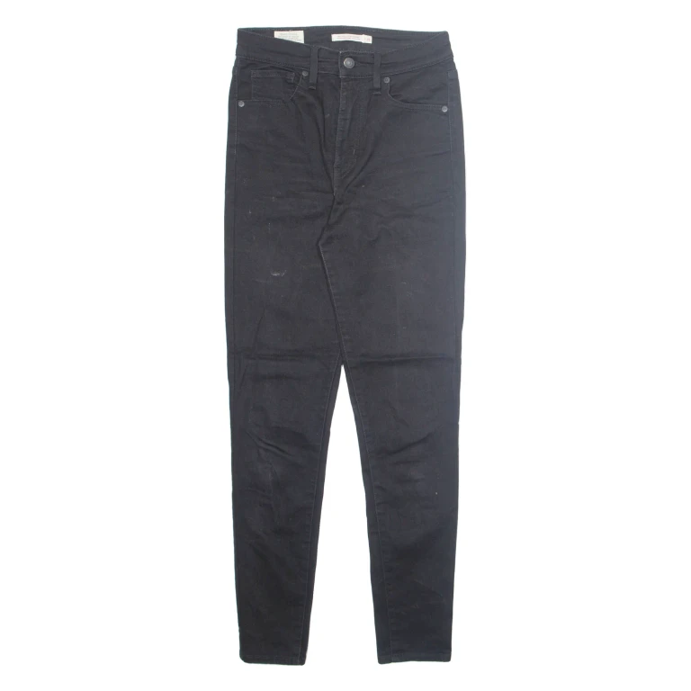 LEVI'S Mile High Super Womens Jeans Black Slim Skinny W28 L30