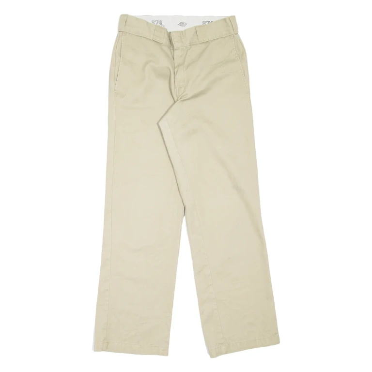 DICKIES 874 Workwear Mens Trousers Beige Regular Straight W28 L30