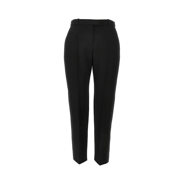 Alexander McQueen Grain de Poudre 羊毛九分裤