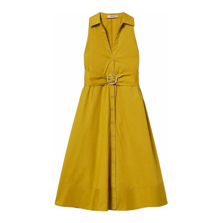 Twinset Robe Au Genou - Vert (261TT222312117)