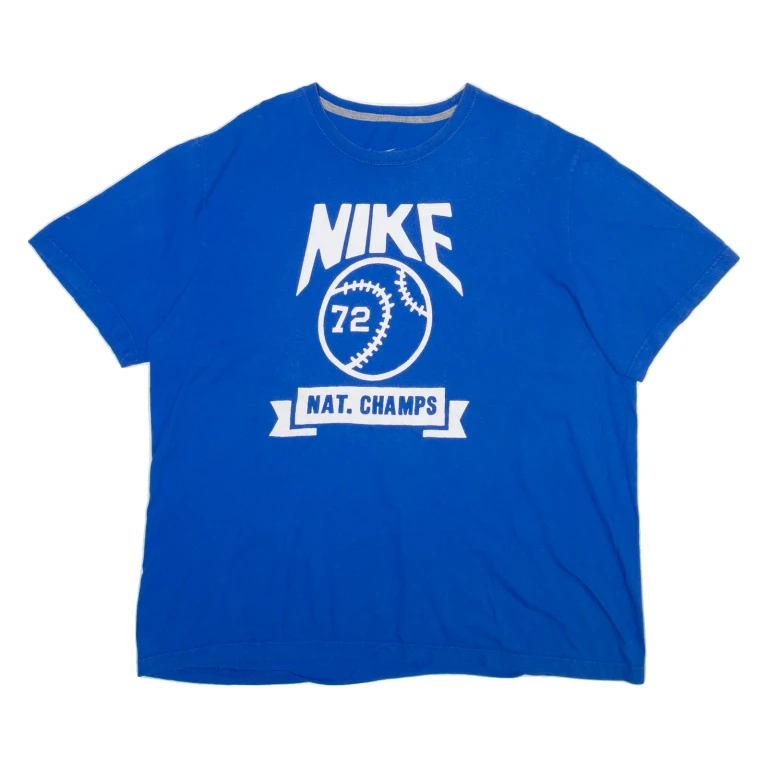 NIKE Mens T-Shirt Blue 2XL