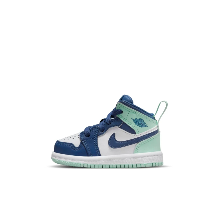 Toddlers Retro 1 Mid Td 'Mystic Navy Mint Foam' Sneakers