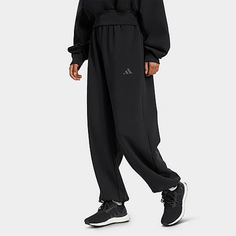 adidas Women's Sportswear Soft Lux Loose Jogger Pants in Black Size: XXS
