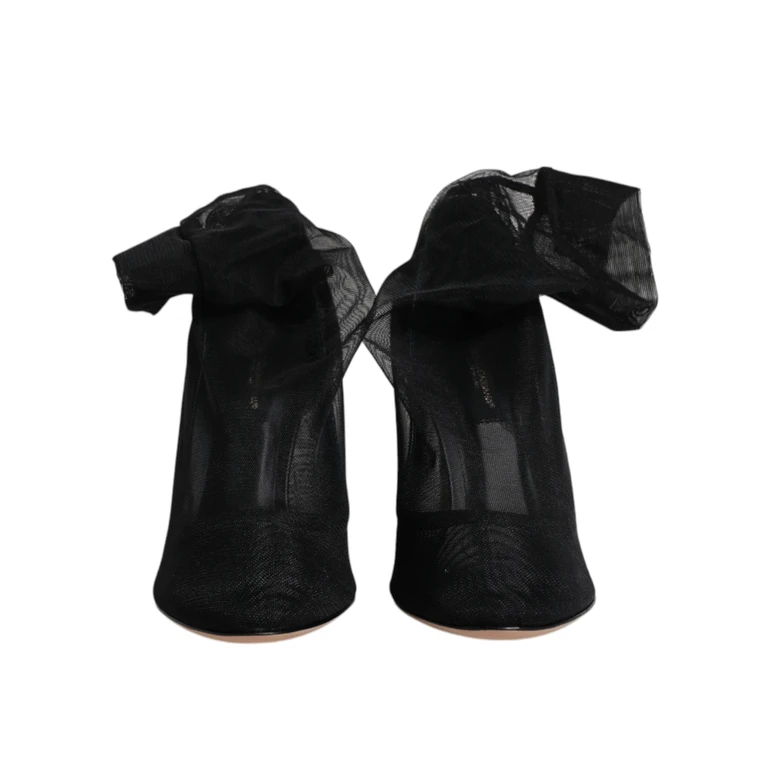 Dolce & Gabbana Black Nylon Mesh Sock Style Boots Shoes Elastane Viscose - Women