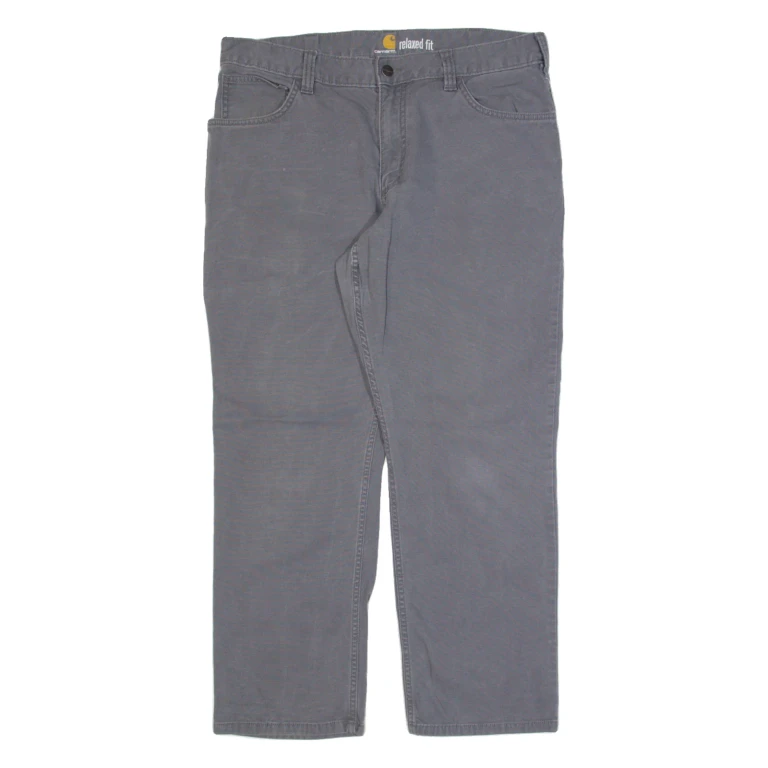 CARHARTT Workwear Mens Trousers Grey Relaxed Straight W35 L28