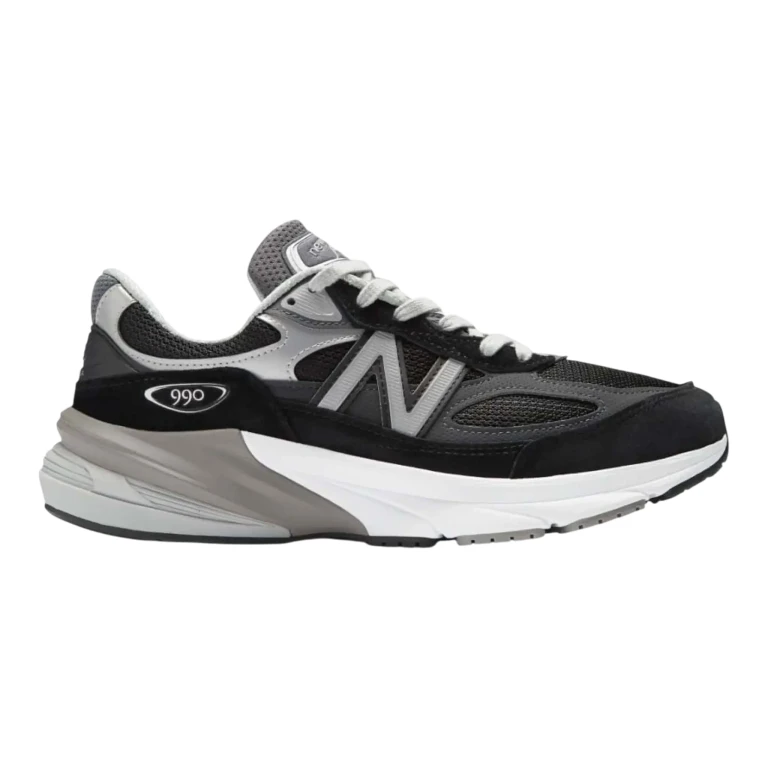 990v6 WIDE Men Running Sneakers Black/Silver