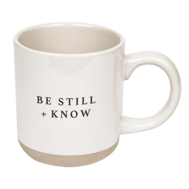 Be Still and Know 14 oz Stoneware Coffee Mug