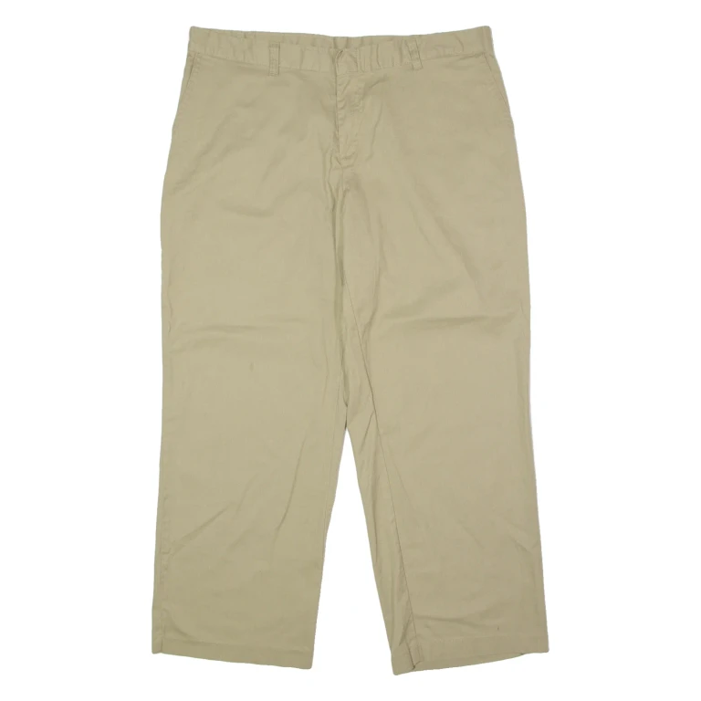 DICKIES Workwear Womens Trousers Beige Regular Wide-Leg W36 L28