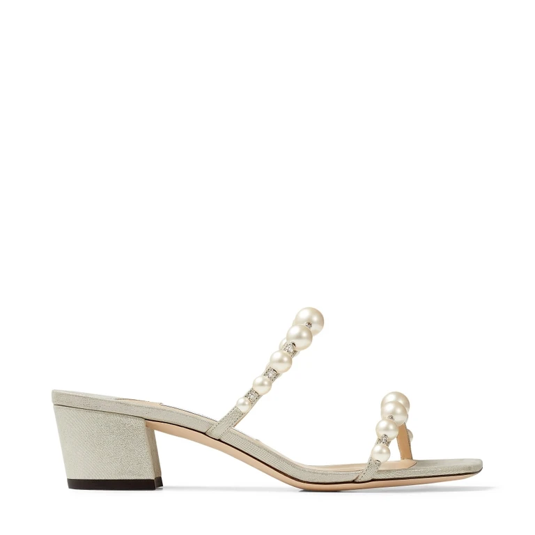 Amara 45 Embellished Leather Sandals, Brand Size 34.5 ( US Size 4.5 )