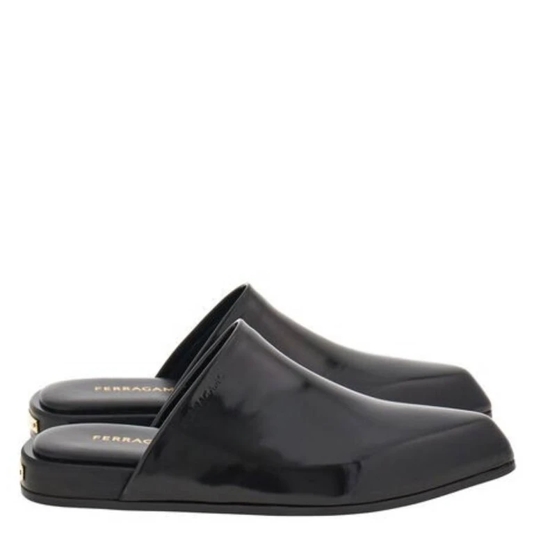 Ferragamo Nycole Patent Leather Mules