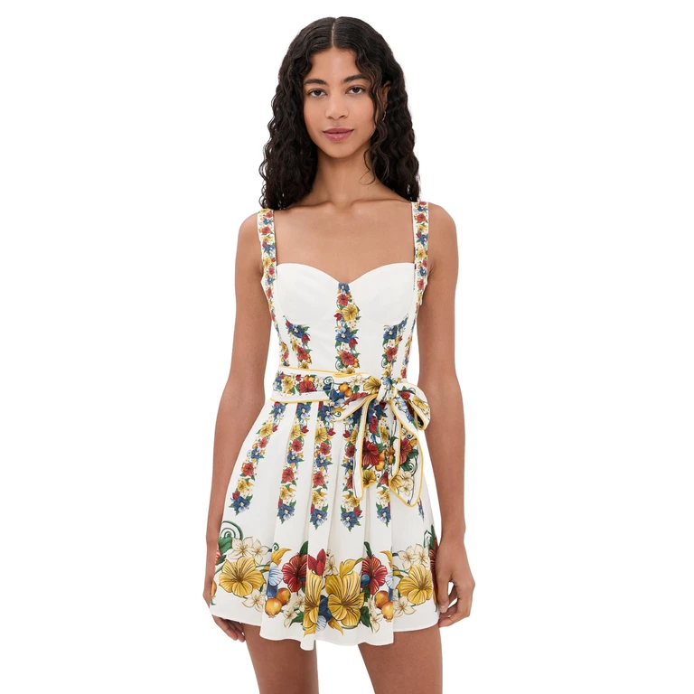 Tropical Mini Dress TROPI OFF-WHITE SCARF S