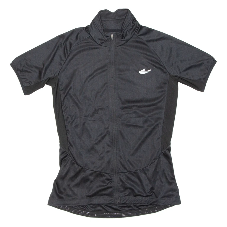 Cycling Mens Jersey Black Full Zip XL
