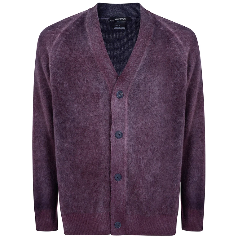 Sweater Hand Painted Brushed Cashmere V Neck Cardigan