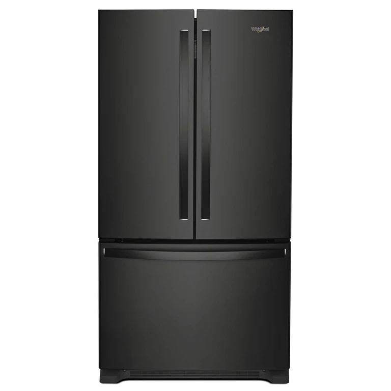 36 in. Wide French Door Refrigerator with Water Dispenser in Black 25 cu. ft. WRF535SWHB