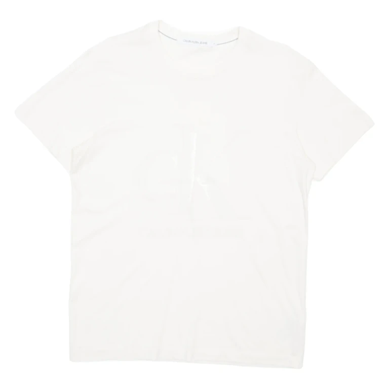 CALVIN KLEIN JEANS Mens T-Shirt Cream M