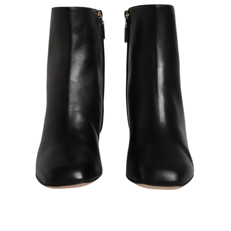 Dolce & Gabbana Black Jackie Leather Mid Calf Boots Shoes - Women