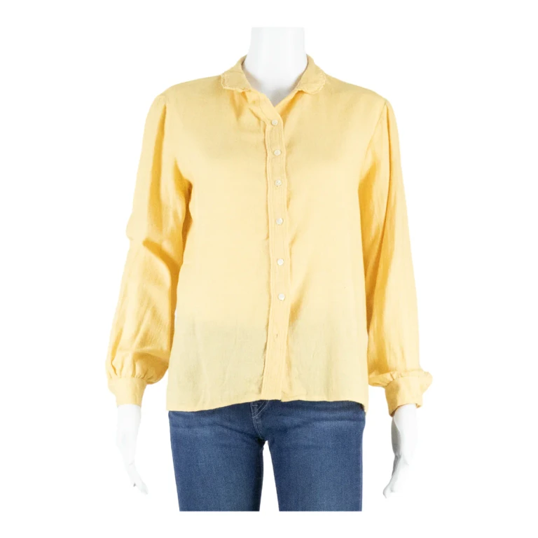Womens Blouse Yellow Long Sleeve M