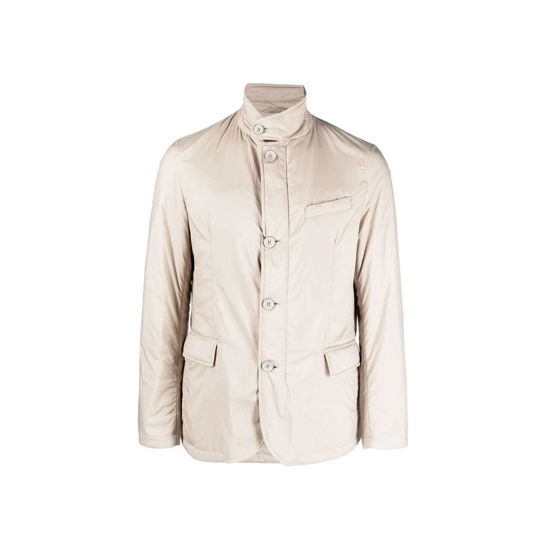 Herno Beige Polyamide Full-Length Jacket Clothing - Men