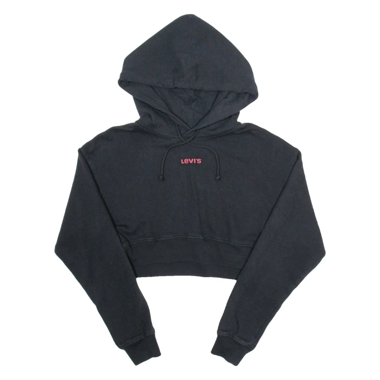 LEVI'S Crop Womens Black Hoodie S