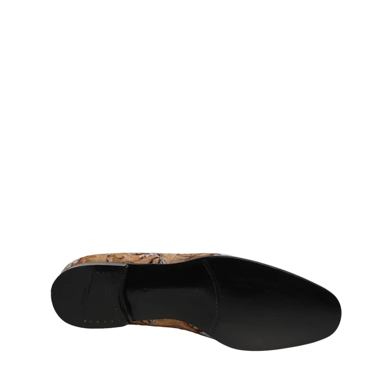 Dolce & Gabbana Gold Brocade Baroque Men Loafers Shoes Leather - Men