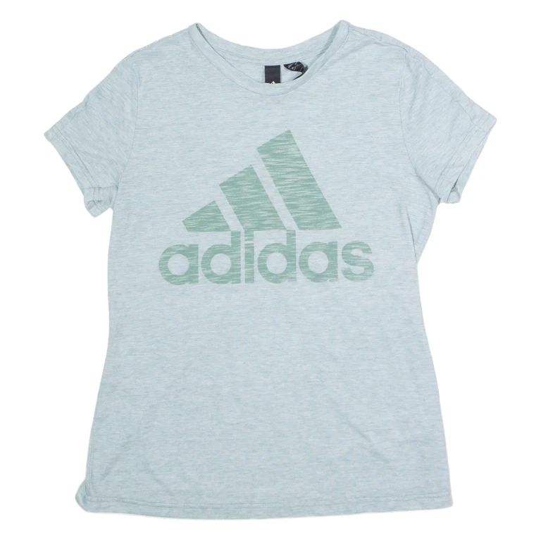 ADIDAS Womens T-Shirt Blue Crew Neck S