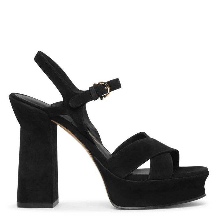 Ferragamo Sonya Suede Platform Sandals