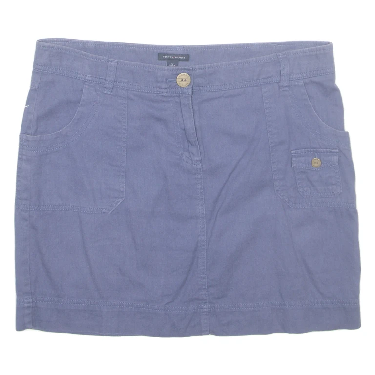 TOMMY HILFIGER Womens Straight Skirt Blue Knee Length UK 12