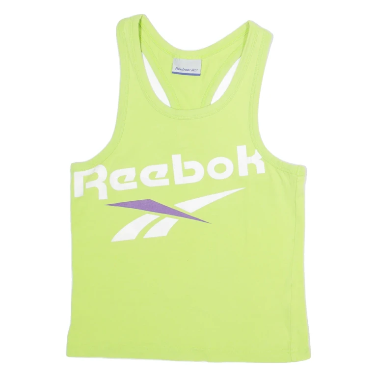 REEBOK Womens Vest Green Sleeveless S
