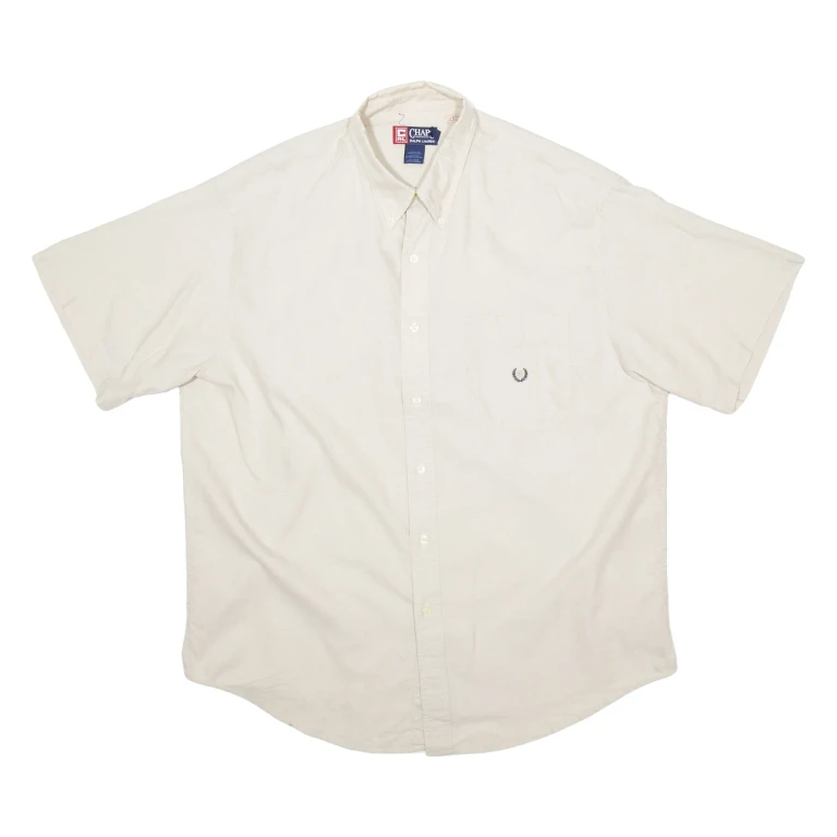 CHAPS Mens Plain Shirt Beige XL