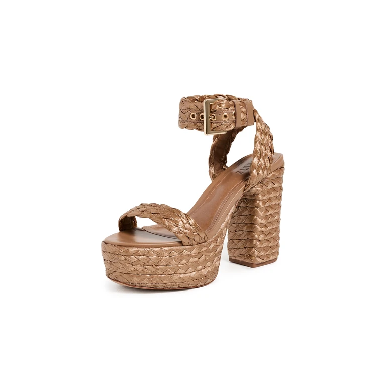 Schutz Ayana Platform Sandals Bronze/Sonora 8